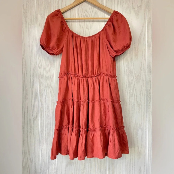Trixxi Brick Button Front Dress Size M LNC - Picture 7 of 7